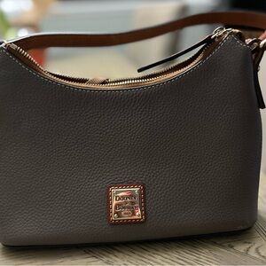 Dooney & Bourke Taupe Leather Shoulder Bag